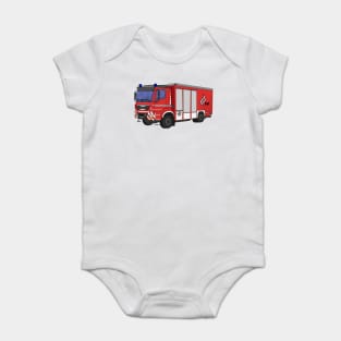 Fire department fire truck Baby Bodysuit